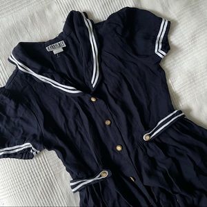 Gorgeous Vintage Dark Blue Navy Babydoll Dress